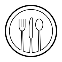 Food and drinks icon. Restaurant line icons set. Vector illustration.