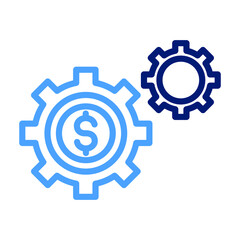 Dollar settings Vector icon which is suitable for commercial work and easily modify or edit it
