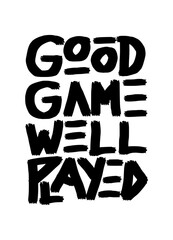 good game well played (ggwp) typography that is often spoken by game players, especially moba games such as dota, mobile legends, and wildrift when the team is playing well © Askarhabibulloh