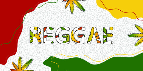 reggae jamaica style banner background - obrazy, fototapety, plakaty