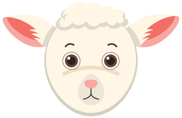 Sheep head in flat style