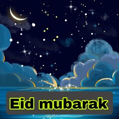 Obraz na płótnie Canvas Eid mubarak