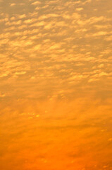 Dramatic panorama sky after sunrise