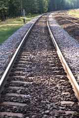 Fototapeta premium Train track/ railroad - perspective