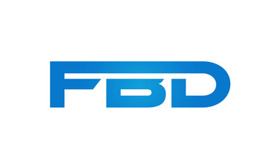 FBD letters Joined logo design connect letters with chin logo logotype icon concept