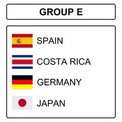 Flags of participating teams on white background	