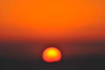sun ray is go down and amazing dramatic orange cloud