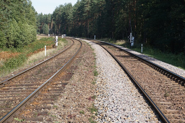 Obraz premium Train track/ railroad - perspective