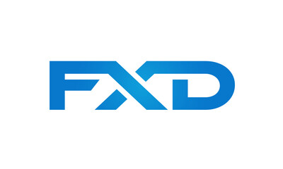 FXD letters Joined logo design connect letters with chin logo logotype icon concept