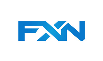 FXN letters Joined logo design connect letters with chin logo logotype icon concept