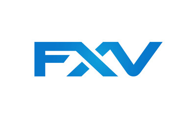 FXV letters Joined logo design connect letters with chin logo logotype icon concept