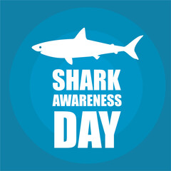Shark Awareness Day Vector. Good for posters, social media ads. Simple and elegant design
