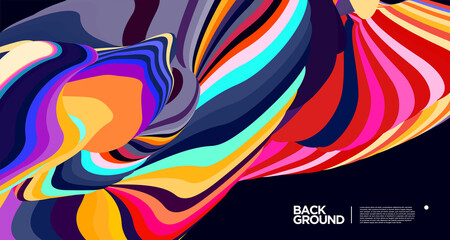 Obraz premium Vector colorful abstract fluid background for banner template