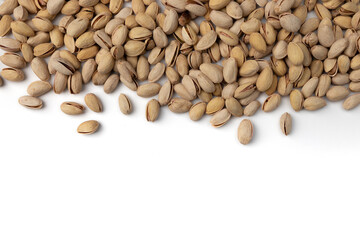 pistachio with shell isolated on white background