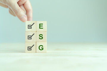 ESG compliance concept. Operationalizing the ESG business. Creating sustainable, long-term growth...