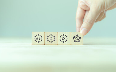 Collaborative working concept. Build collaborative teams in the workplace. Productivity and employee engagement for driving business success with synergistic teams. Challenges for remote work model.