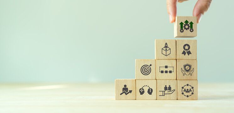 Operational excellence concept. Productivity with excellence process. Industrial management in efficiency and efficient process. Lean cost and  productivity growth. Process of continuous improvement.