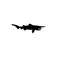 Goblin Shark Silhouette Vector Illustration. The Best Goblin Shark Silhouette Isolated On White Background