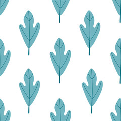 Autumn leaf seamless pattern vector simple leaves