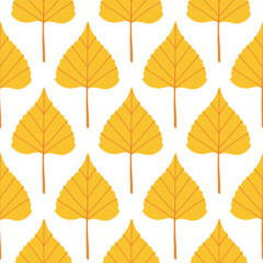 Autumn leaf seamless pattern vector simple leaves