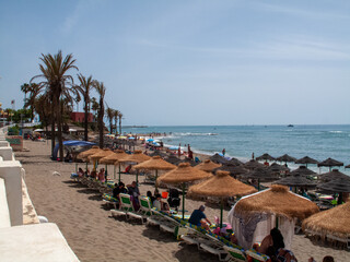 Fototapeta na wymiar Playa de Benalmádena, Málaga, Andalucía, España