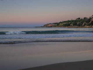 beach at dusk