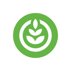 Agriculture wheat logo icon design template elements, circle shape logo vector