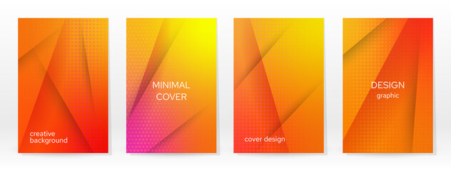 Fototapeta premium Minimal Poster. Pastel Soft. Rainbow Gradient Set.