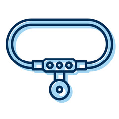 luxury padlock icon on transparent background