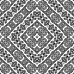 Vector pattern with symmetrical elements . Monochrome striped background.Black patterns.