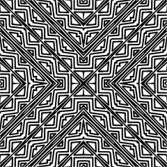 Abstract geometric seamless pattern.  Black and white vector background. black mandala.