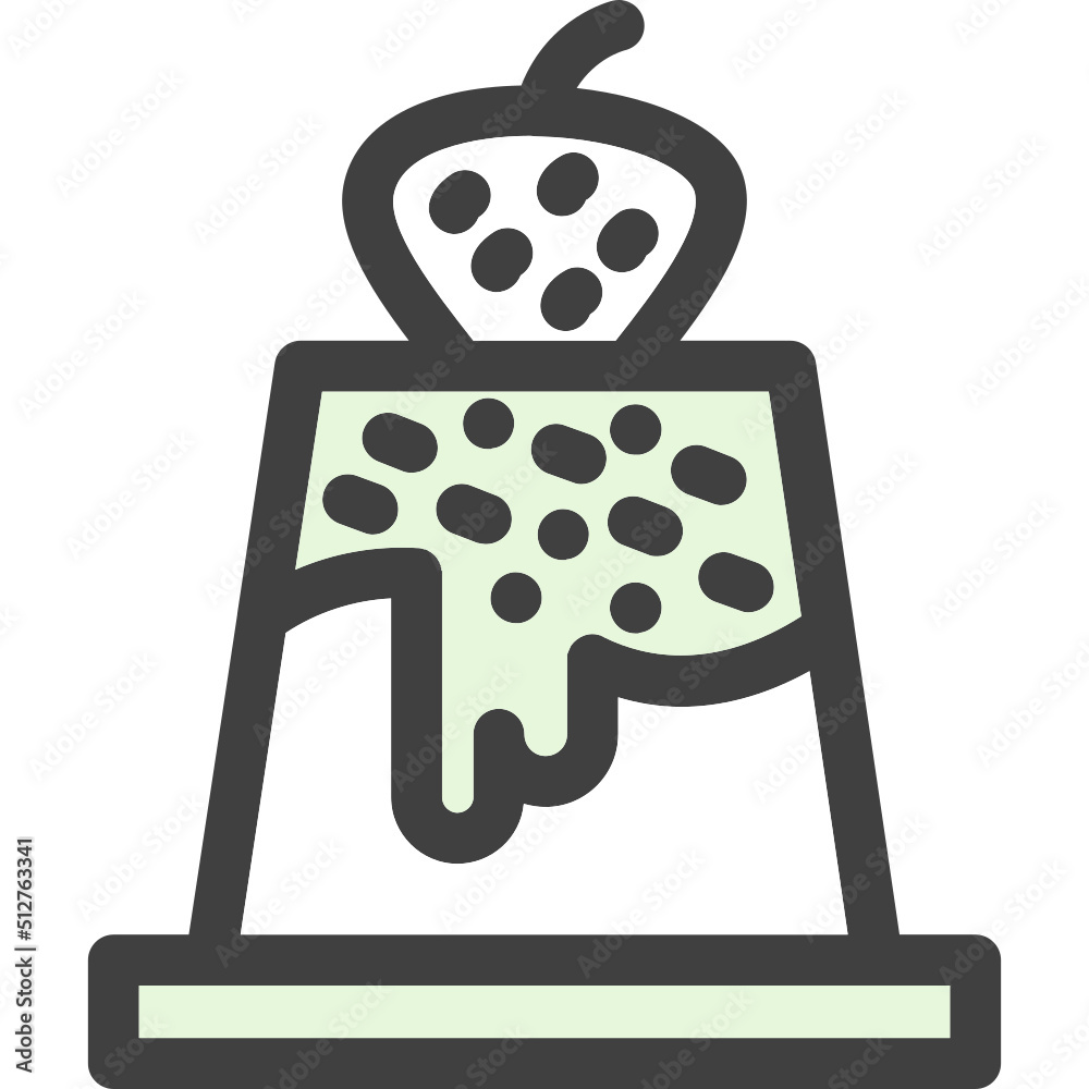 Wall mural pudding icon