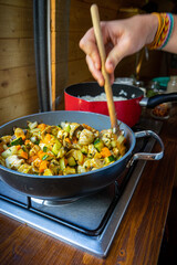 cookin in the camper van