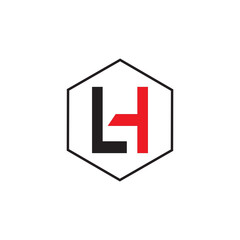 Letter L h logo design template Free Vector