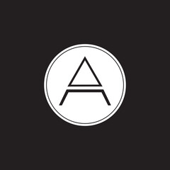 Flat design A logo Free Vector