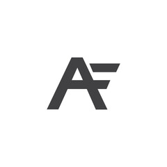 Letter A F logo design Free Vector