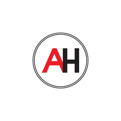 Initial letter A h on white background Free Vector