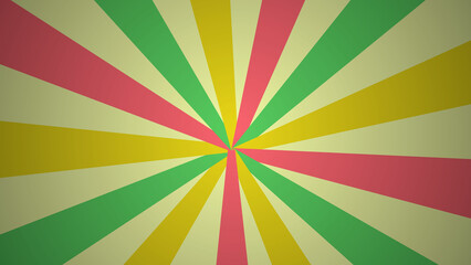 Obraz premium Red, Yellow and Green Abstract Comic, Cartoon Ray And Sunlight vector illustration.