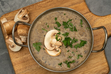 Homemade mushroom soup