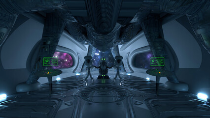 Bridge of an alien spaceship © anibal