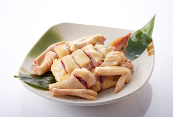 Delicious Chinese food, raw local chicken