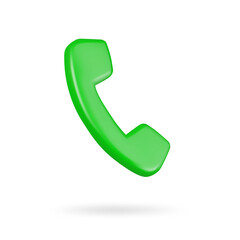 Phone tube 3d icon. Isolated object on a transparent background