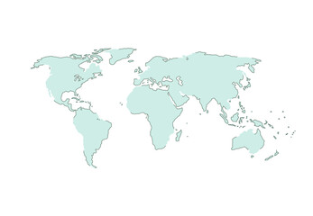 Fototapeta na wymiar World map line composition concept minimal design of global business. Vector Illustration