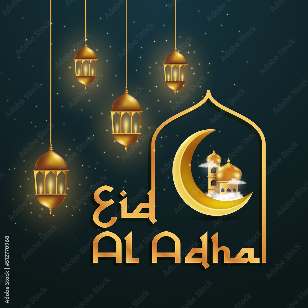 Wall mural eid al adha background, eid mubarak background