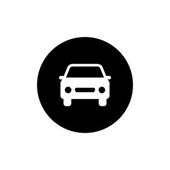 Car icon in black round