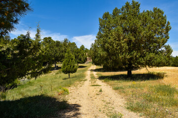 Fototapeta na wymiar Rural road in Cuenca, Spain