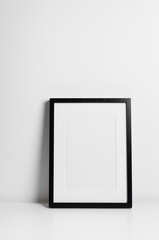 Blank portrait frame mockup with copy space for artwork, photo or print presentation