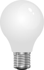 Realistic lightbulb clipart design illustration