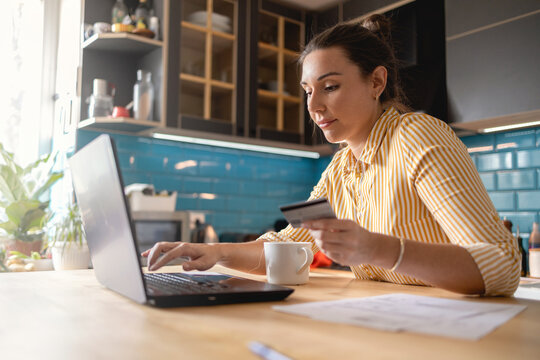 Woman Doing Finances at Home