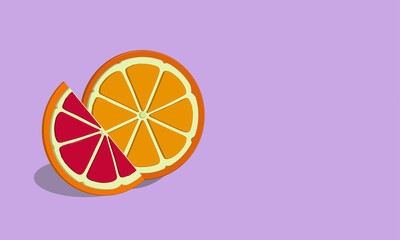 Orange and grapefruit icon vector illustration for background and other